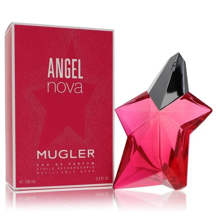Angel Nova Perfume bottle - fruity floral woody Mugler fragrance with raspberry, lychee, Damascena rose and Akigalawood
