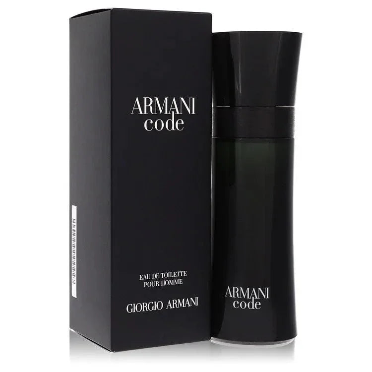 Giorgio Armani Armani Code men's EDT showing lemon mandarin bergamot rosemary lavender iris tonka bean cedar white musk