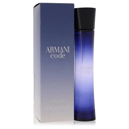 Armani Code Eau de Parfum spray with blue gradient bottle and matching box