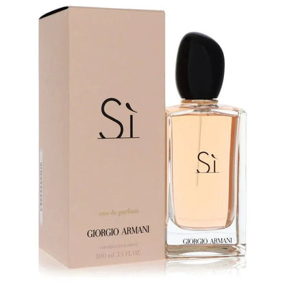 Si Eau de Parfum spray by Giorgio Armani for women with box, 100ml bottle, peach liquid