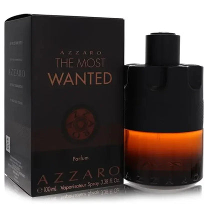 Azzaro The Most Wanted Eau de Parfum for men in sleek black bottle with metallic detailing