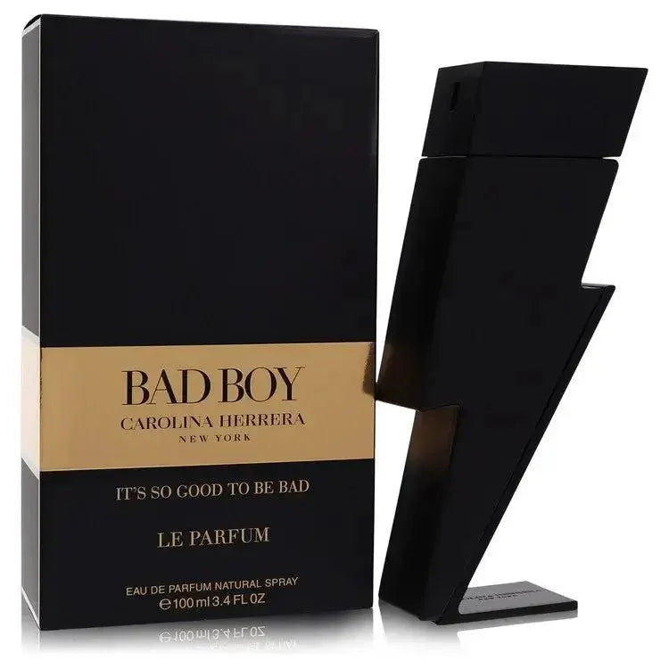 Bad Boy Le Parfum Cologne bottle by Carolina Herrera — woody spicy fragrance with cannabis, grapefruit, black pepper, geranium, leather and vetiver