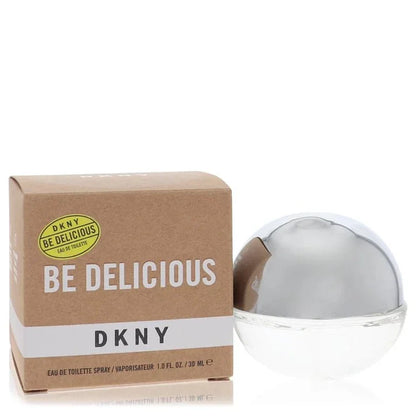 DKNY Be Delicious Perfume bottle — floral fruity women’s Eau de Parfum with cucumber, grapefruit, magnolia, green apple, lily-of-the-valley, rose, tuberose, violet, amber, sandalwood, and woods.