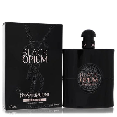 Yves Saint Laurent Black Opium Le Parfum bottle — luxury women's amber vanilla fragrance featuring unique notes of espresso, white jasmine, and quadruple vanilla