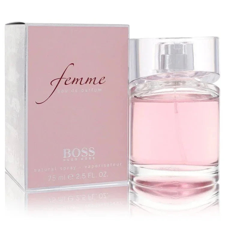 Pink Femme eau de parfum spray bottle and box for women, 75ml fragrance gift