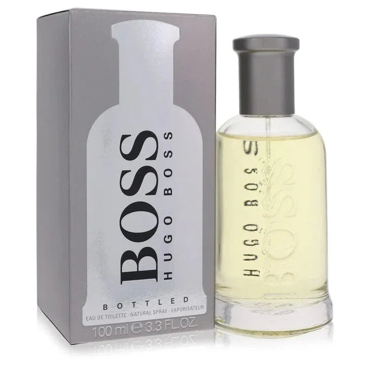 Hugo Boss Bottled eau de toilette spray for men with box and clear fragrance bottle