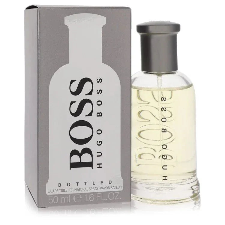 Boss Bottled eau de toilette spray for men, 50ml, with box and clear fragrance bottle