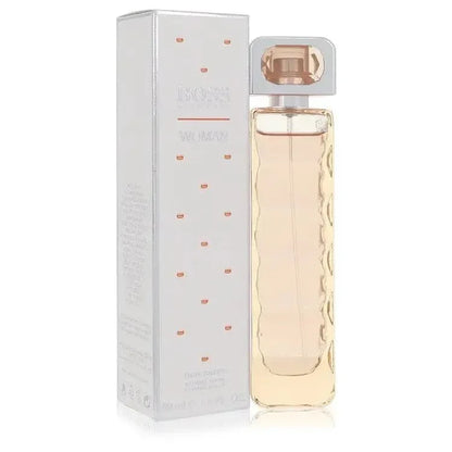Hugo Boss Boss Orange Perfume bottle — floral fragrance for women with red apple, African orange flower, white flowers, vanilla, sandalwood, and olive tree