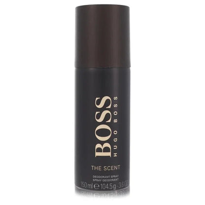 Boss The Scent deodorant spray for men, black bottle, gold lettering, 150ml