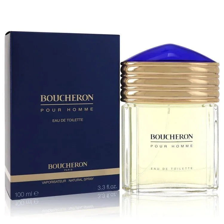 Boucheron Pour Homme Cologne bottle — Citrus Aromatic Woody men's fragrance with lemon, verbena, oakmoss, and sandalwood notes