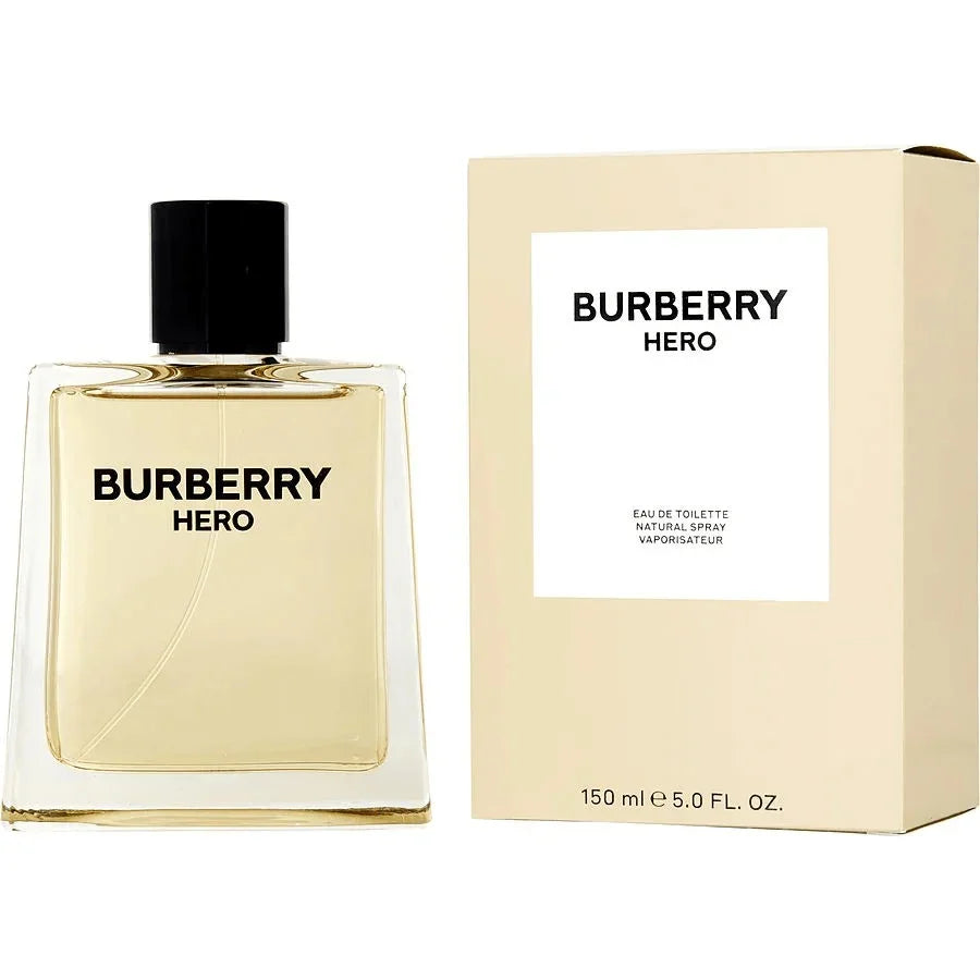 Burberry Hero eau de toilette spray bottle and box, 150ml designer fragrance for men.