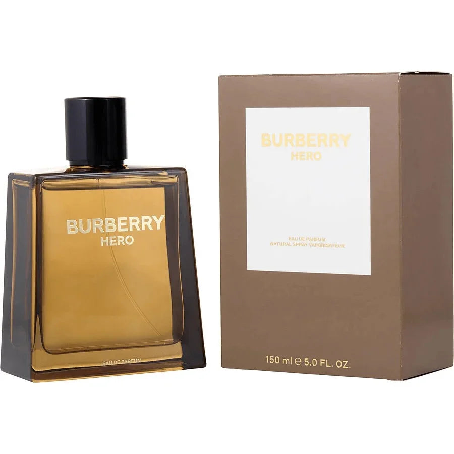 Burberry Hero Eau de Parfum spray bottle and box, 150ml designer fragrance