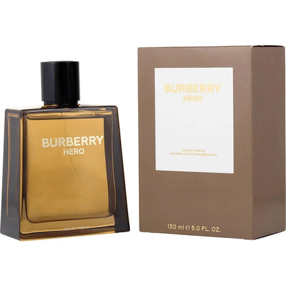 Burberry Hero Eau de Parfum spray bottle and box, 150ml designer fragrance