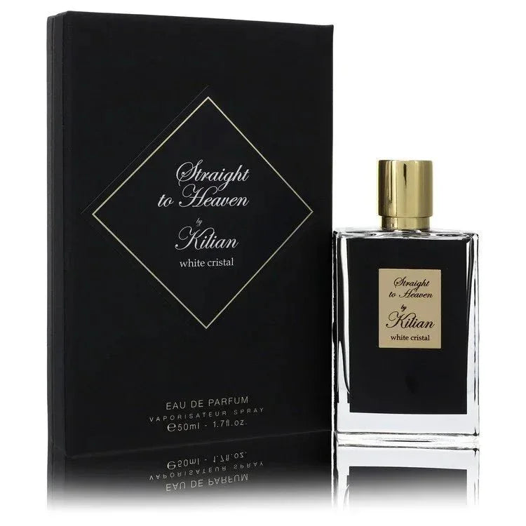 Kilian Straight To Heaven White Cristal perfume bottle for men — Luxurious woody spicy oriental fragrance with rum, cardamom, cinnamon, jasmine, sandalwood, patchouli, and vetiver notes