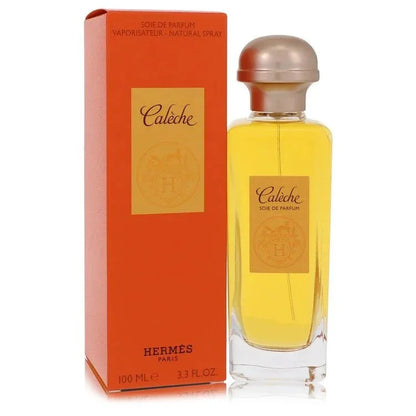 Hermès Calèche Perfume bottle — classic floral aldehyde women’s fragrance with aldehydes, bergamot, neroli, rose, jasmine, iris, ylang-ylang, oakmoss, sandalwood, vetiver, amber, musk, and cedar