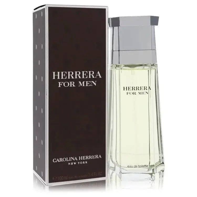 Carolina Herrera cologne bottle for men by Carolina Herrera — Floral amber fragrance with citrus fruit, neroli, lavender, rosemary, geranium, clove, grey amber, sandalwood, and tobacco notes