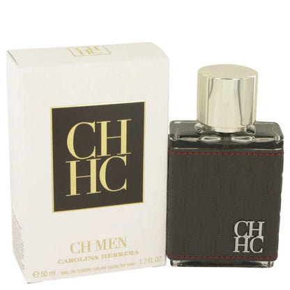 Carolina Herrera CH Eau de Toilette ribbon stitched leather flask bottle — luxury unisex spicy woody oriental fragrance featuring unique notes of saffron and leather