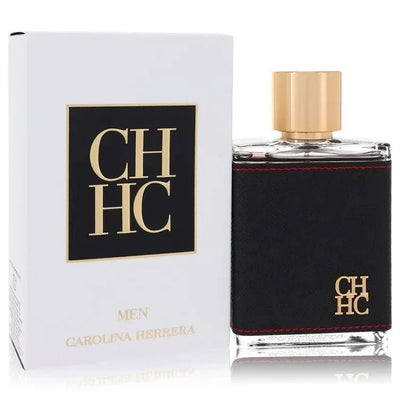 Carolina Herrera CH Eau de Toilette ribbon stitched leather flask bottle — luxury unisex spicy woody oriental fragrance featuring unique notes of saffron and leather