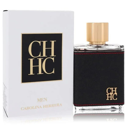 Carolina Herrera CH Eau de Toilette ribbon stitched leather flask bottle — luxury unisex spicy woody oriental fragrance featuring unique notes of saffron and leather
