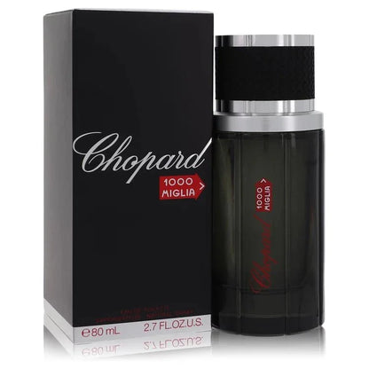 Chopard 1000 Miglia eau de toilette spray with black box and 80ml perfume bottle