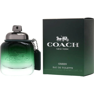 Coach Green eau de toilette spray with matching green box and horse carriage logo