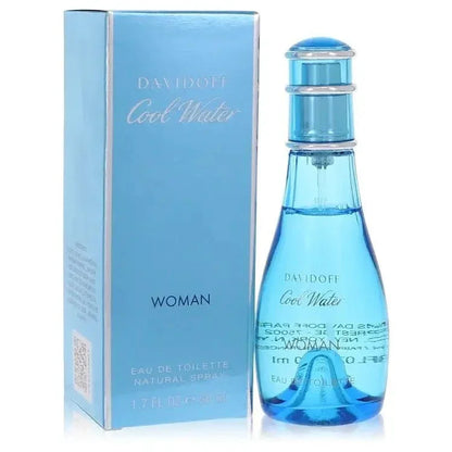 Davidoff Cool Water Eau de Toilette spray for women with blue box and bottle