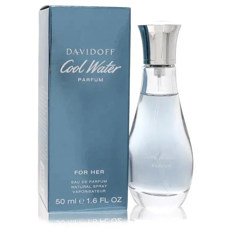 Davidoff Cool Water Parfum for Her 50ml bottle and box, women's fragrance.