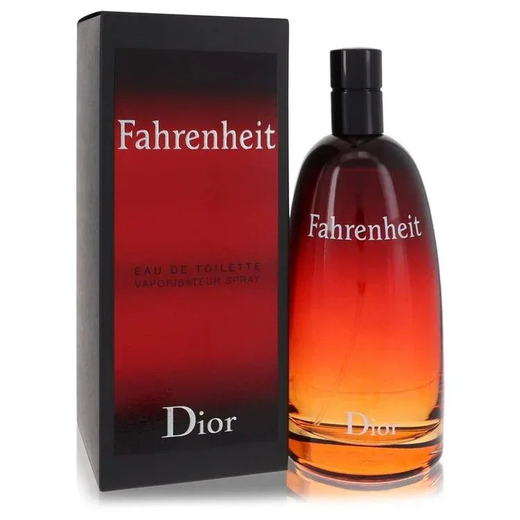 Fahrenheit Eau de Toilette spray by Dior, red gradient bottle with matching box
