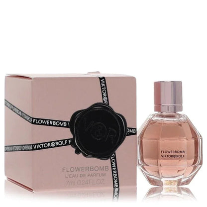 Viktor & Rolf Flowerbomb perfume bottle and packaging on a white background
