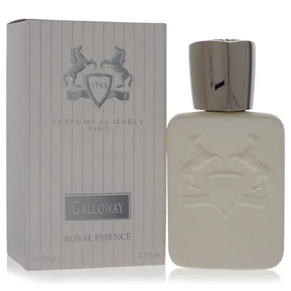 Galloway Eau de Parfum spray bottle and box, luxury designer fragrance, 2.5 fl oz