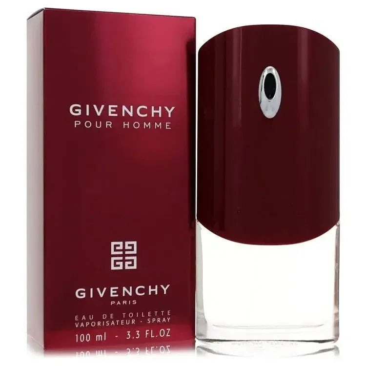 Givenchy (Purple Box) Eau de Toilette for Men bottle - Men's woody floral fresh fragrance with bergamot, mandarin, geranium, cedarwood, musk, and oakmoss