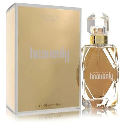 Victoria's Secret Heavenly Perfume bottle — amber floral women’s Eau de Parfum with effervescent fruits, freesia, lotus, jasmine, gold musk, sandalwood, and bourbon vanilla