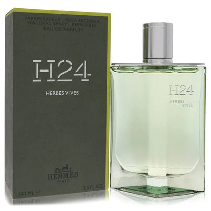 Hermès H24 Herbes Vives bottle green fresh aromatic fragrance