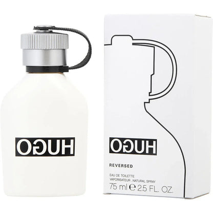 White Hugo Reversed eau de toilette spray bottle and matching box, 75 ml for men