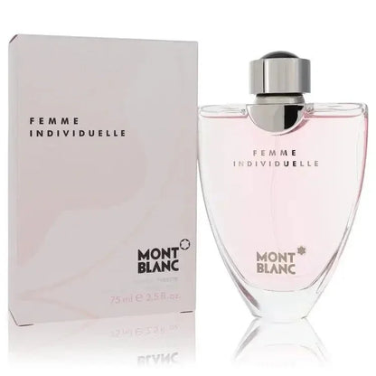 Mont Blanc Individuelle Perfume bottle — Floral Fruity women fragrance with peach, bergamot, pink pepper, iris, peony, magnolia, sandalwood, white cedar, and musk