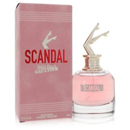 Scandal perfume for women, pink box and bottle with gold legs cap, 80 ml eau de parfum spray