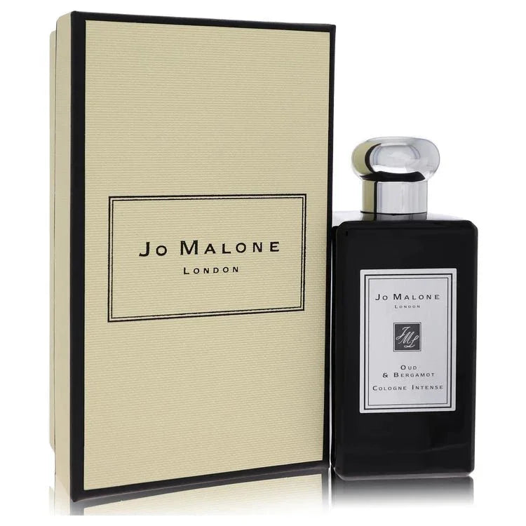 Jo Malone Oud & Bergamot Perfume bottle — Woody Citrus unisex fragrance with bergamot, cedarwood, and smoky oud notes
