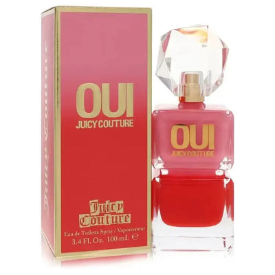 Juicy Couture Oui women's EDP showing floral fruity notes watermelon acai berry pear tea jasmine tuberose honeysuckle amber musk
