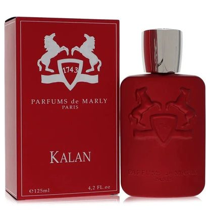 Red Parfums de Marly Kalan eau de parfum spray bottle and box, 125ml size