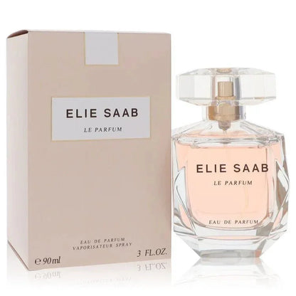 Le Parfum Elie Saab perfume bottle capturing radiant sunlight and white florals