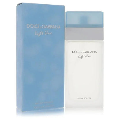 Light blue eau de toilette spray perfume for women with matching box, fresh fragrance