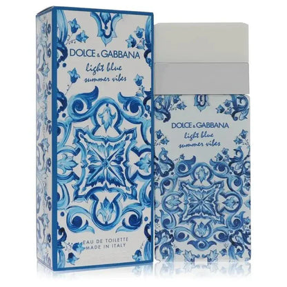 Dolce & Gabbana Light Blue Summer Vibes Perfume bottle — citrus fruity woody women’s Eau de Toilette with Calabrian bergamot, peach, and cedarwood.