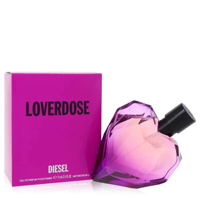 Diesel Loverdose Eau de Parfum bottle, a passionate sweet amber vanilla women's fragrance.