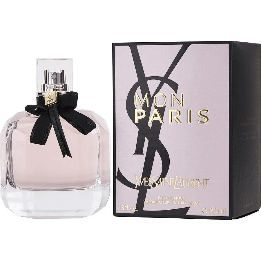 Yves Saint Laurent Mon Paris perfume bottle and box, 90ml eau de parfum spray