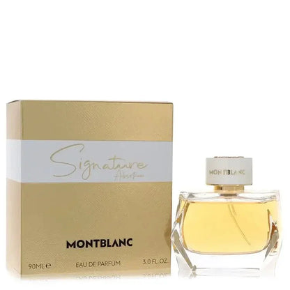 Montblanc Signature Absolue Perfume bottle — amber floral fruity women’s Eau de Parfum with pear, mandarin orange, pink pepper, ylang-ylang, frangipani, tuberose, tonka bean, and cedar.