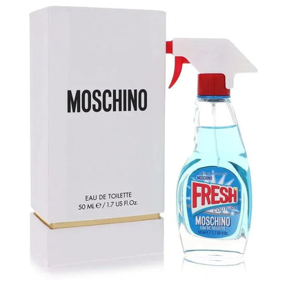 1.7 oz Moschino Fresh Couture Eau de Parfum bottle — iconic cleaning product flacon, women's floral woody EDP by Alberto Morillas