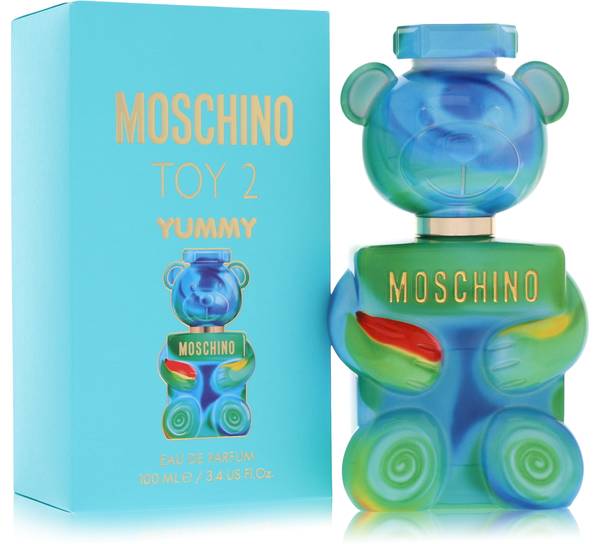 Moschino Toy 2 Yummy Eau de Parfum bottle - Women's fruity gourmand fragrance with apple, pineapple, red berries, caramel, vanilla, almond, musk, and woody notes