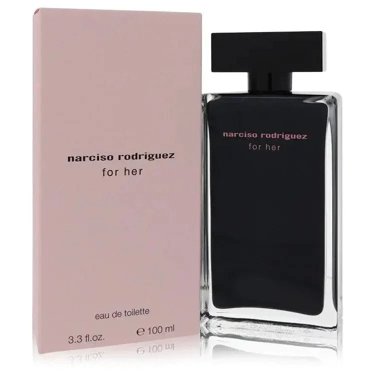 Narciso Rodriguez For Her Eau de Parfum bottle — Floral Woody Musky women's perfume with osmanthus, musk, amber, and vetiver notes