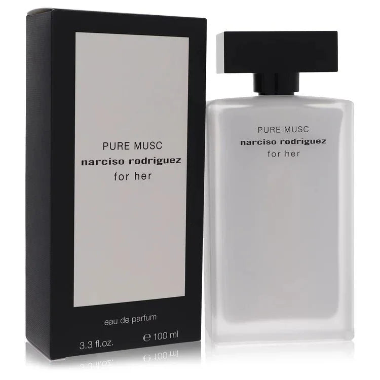 Narciso Rodriguez Pure Musc Perfume bottle — floral musky fragrance with pink pepper, aldehydes, rose, jasmine, musk, vetiver and sandalwood