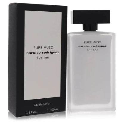 Narciso Rodriguez Pure Musc Perfume bottle — floral musky fragrance with pink pepper, aldehydes, rose, jasmine, musk, vetiver and sandalwood